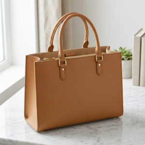 Structured Top Handle Tote Bag